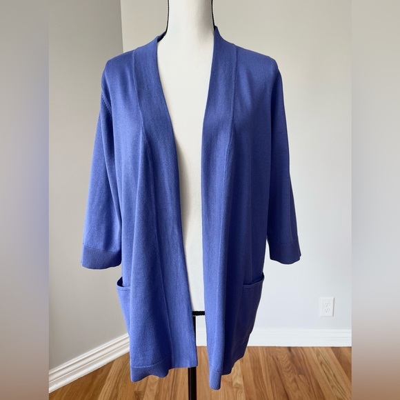 Leo & Nicole new with tags size XL petite open front cardigan 3/4 sleeve mature - Picture 13 of 13